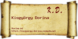 Kisgyörgy Dorina névjegykártya